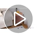 Round Velvet Storage Ottoman with Metal Legs, Cream Padded Footstool