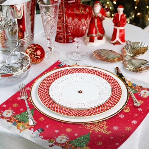 XJLANTTE Red Christmas Napkins 100 Pcs 13x13 inch Snowflake Santa Party Supplies