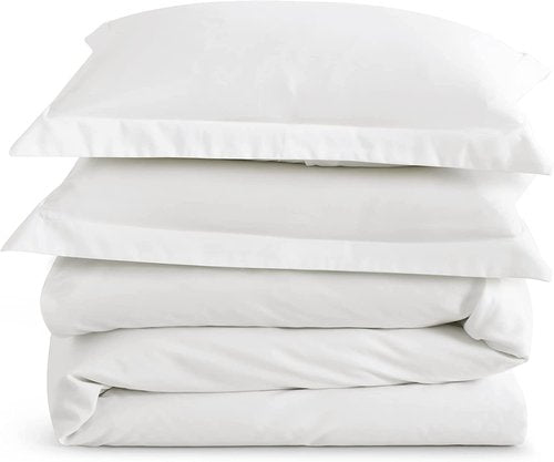 LinenHouse Premium Duvet Cover Set Over Size King 120'' x 98'' Size with Zipper Closure & Corner Ties, Ultra Silky Soft Premium 100% Egyptian Cotton 1000 Thread Count -White Solid