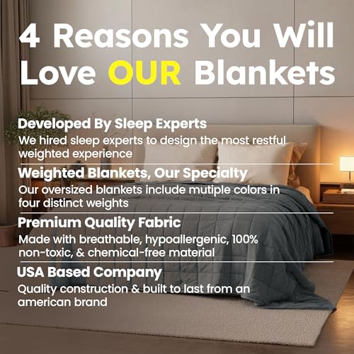 50 lb King Size Weighted Blanket - Ultra Soft Breathable Heavy Blanket