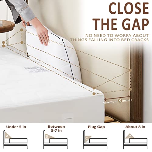 King Size Bed Wedge Pillow - Triangle Gap Filler for Headboard