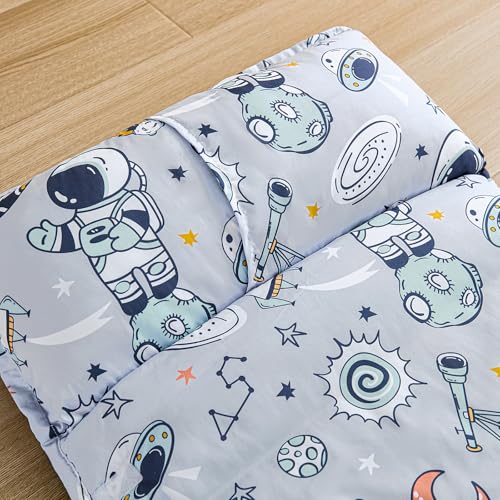 Toddler Nap Mat with Removable Pillow and Blanket for Preschool Daycare