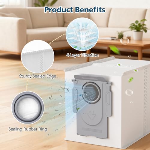 20-Pack 3.2L Robot Vacuum Dust Bags for Qrevo Series and S8 MaxV Ultra