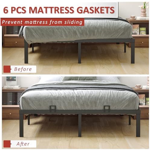 Non-Slip Mattress Grippers for Metal Bed Frames - 6 Pack Anti-Slide Brackets