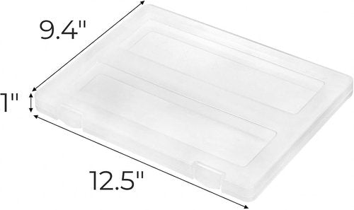 Hiceeden 4-Pack Plastic Project Cases - Slim Document Holders for 8.5"x11" Files & Scrapbook Storage