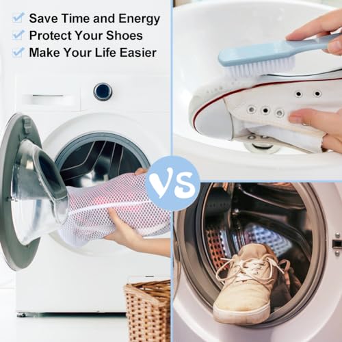 2-Pack Honeycomb Mesh Laundry Bag for Sneakers and Delicates