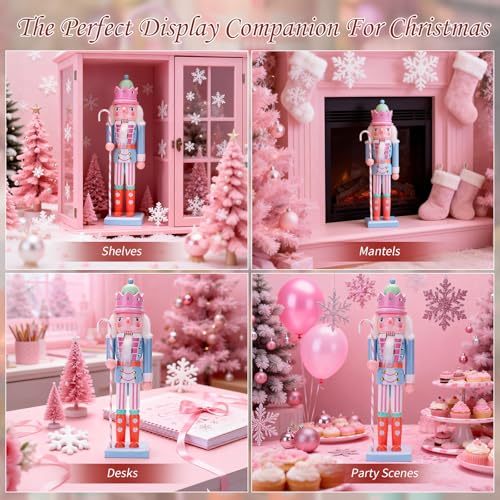 12-Inch Hand-Painted Wooden Nutcracker King Doll - Christmas Tabletop Decor