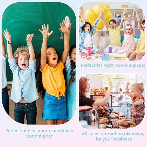 Bulk Keychain Assortment - 100/200 Piece Random Variety Pack for Party Favors