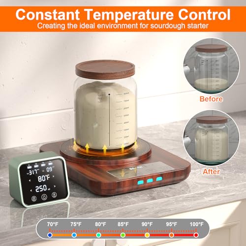 Sourdough Starter Warmer Mat with 24H Timer and 1°F Thermostat Control