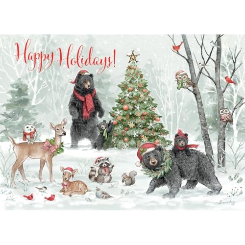 Lang Woodland Winter Pop-Up Christmas Cards – 8 Cards & Envelopes
