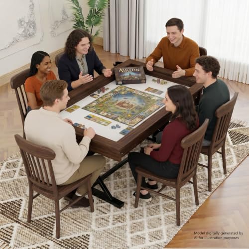 Convertible Board Game & Dining Table - 62" x 38" Poker Table for 4-6 Players