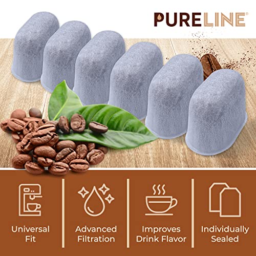 Charcoal Coffee Maker Water Filters - NSF Certified Coconut Carbon, 12 Pack