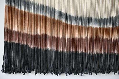 Large Macrame Wall Hanging - Boho Tie-Dye Tapestry 57x35" Woven Wall Art
