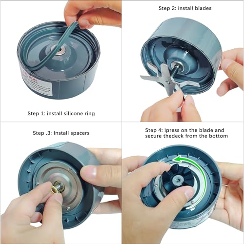 Blender Replacement Parts Set: 32oz & 24oz Cups with Extractor Blade