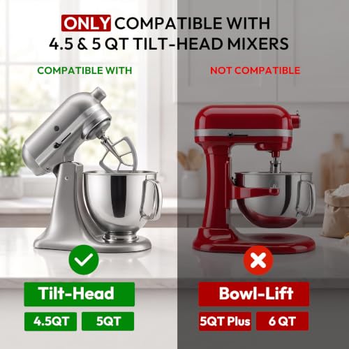 Stainless Steel Flex Edge Paddle for 4.5 & 5 Quart Tilt-Head Stand Mixers