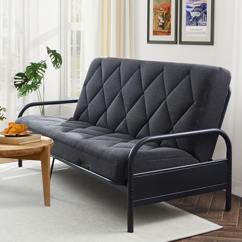 Full-Size Futon Mattress Replacement, 6-Inch Gel Memory Foam with Pillow Top