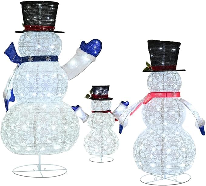 Outdoor Snowman LED Christmas Light Kit 2ft 3ft 5ft Holiday Decor