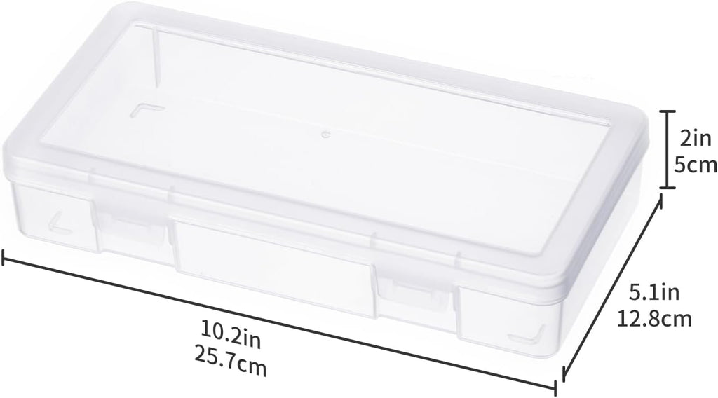 Novelinks Plastic Storage Bins - Mini Clear Organizing Containers with Lids | Stackable 9-Pack