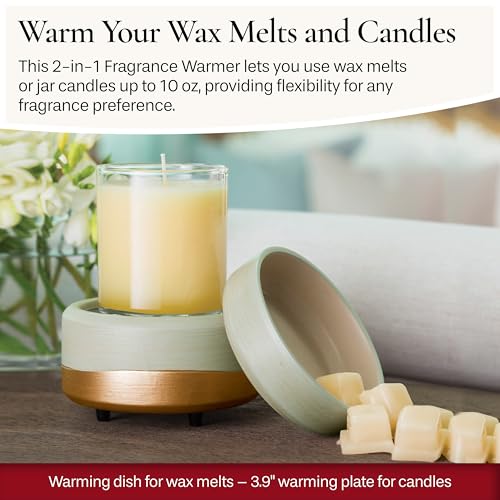 2-in-1 Fragrance and Candle Warmer Lamp, Midas Gold Electric Wax Melter