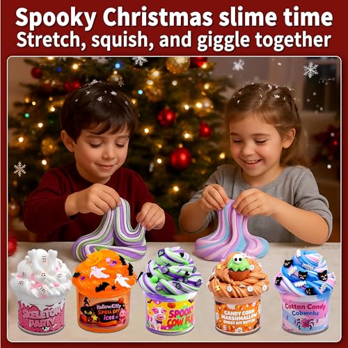 Halloween Slime Advent Calendar - 24-Day DIY Countdown Kit with Toys