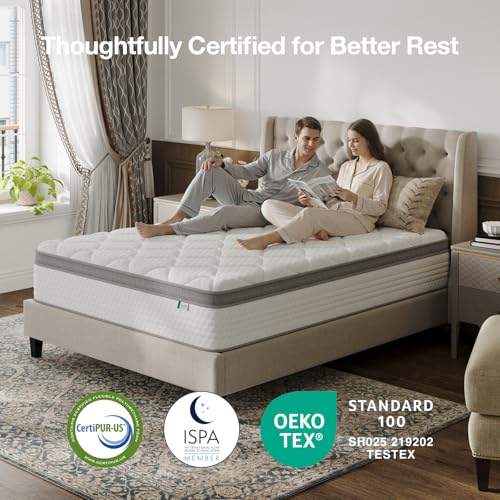 10-Inch Twin Hybrid Mattress, Pocket Innerspring with Pressure Relief