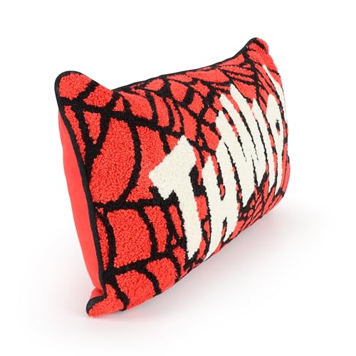 Jay Franco Spiderman Red Needlepoint Decorative Pillow 15 Inch Kids Plush Cushion