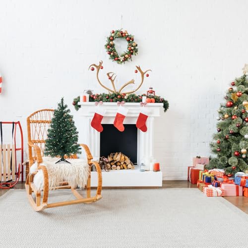 3ft Pre-Lit Artificial Christmas Pine Tree with Warm LED Lights & Stand