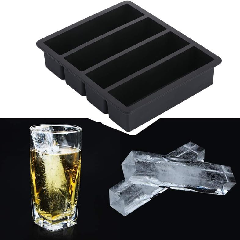 JBFadzmat 2-Piece Silicone Ice Tray Set, suitable for whiskey, cocktails, or butter molds. Freezer molds with dust covers, easy to unmold and clean, reusable.