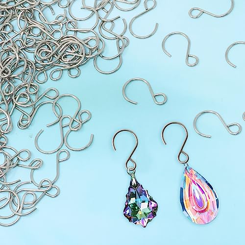 200-Pack Mini Stainless Steel S-Hooks for Ornaments & Suncatchers