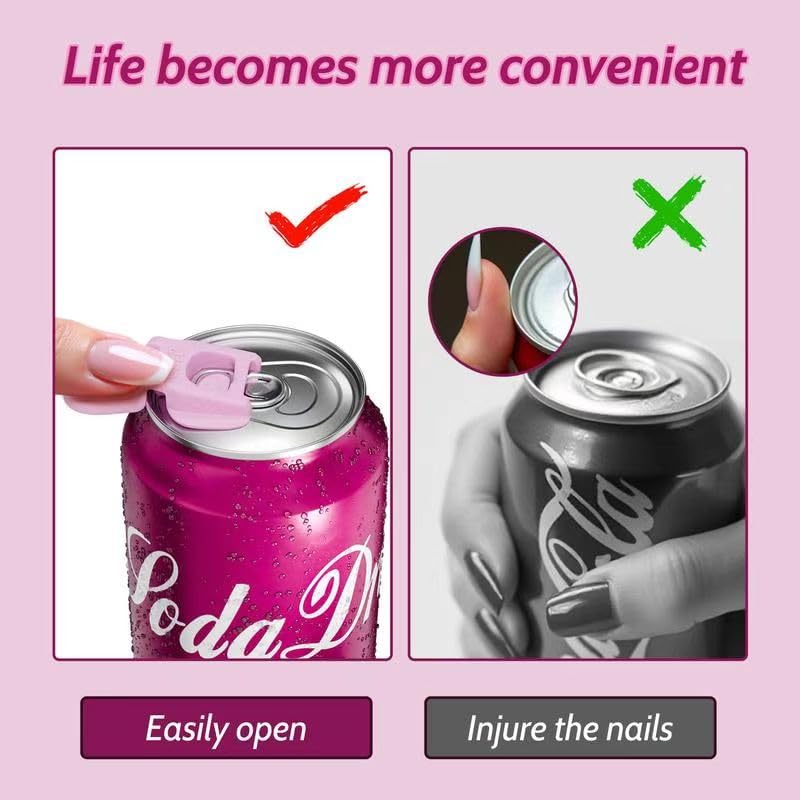 6-Pack Soda Can Opener and Drink Lid Cover Set – Reusable Tab Protectors