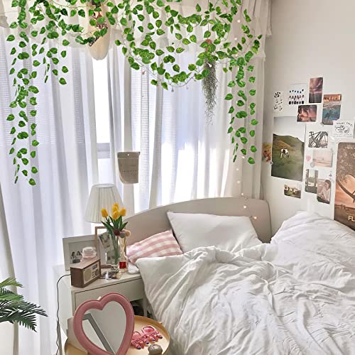 Artificial Ivy Garland Fake Vines - 14 Pack 98ft UV Resistant Greenery Decor