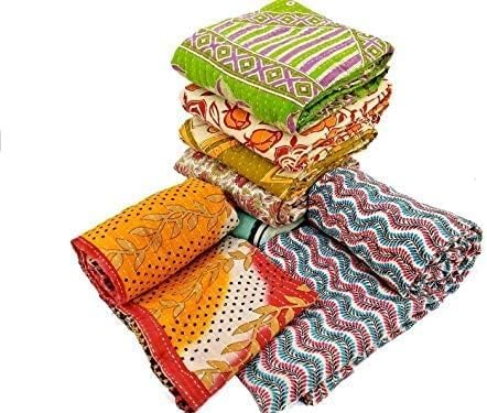 Tribal Kantha Quilts - Vintage Cotton Bed Cover Throw (Pack of 3)