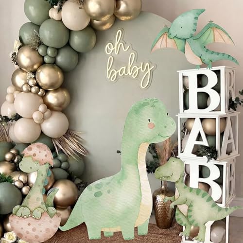 4 Pcs Large Dinosaur Party Decorations for Baby Shower and Birthday Parties