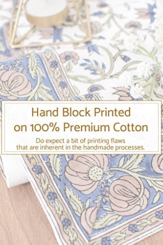 Cotton Table Cloth with Pink Trellis Pattern, 60x108 inch for Dining & Events