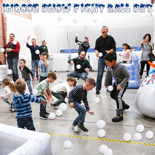 120 Pack Soft Fake Snowballs for Indoor Snowball Fight & Christmas Games