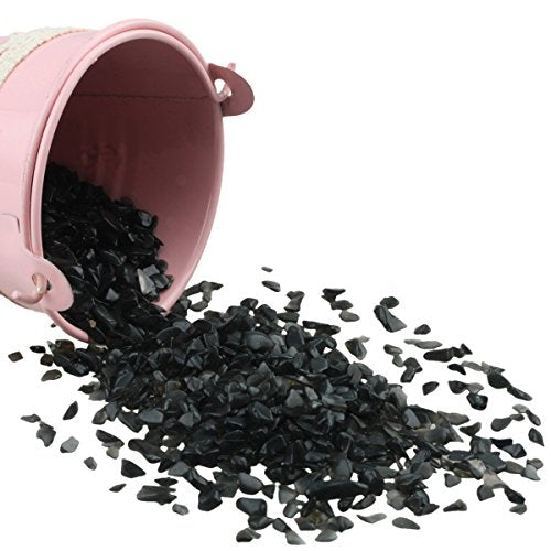 Small Tumbled Crystal Chips 1 lb - Crushed Stones for DIY Crafts & Decor