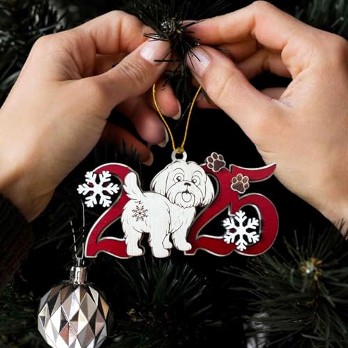 2026 Shih-Tzu Christmas Ornament - Wooden Dog Holiday Decoration, Personalized Pet Keepsake, Cute Puppy Tree Ornament, Dog Lover Gift - Variation of THIS listing