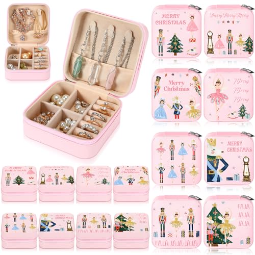 Kathfly 8 Pcs Christmas Nutcracker Ballet Jewelry Boxes - Gift Set for Dancers