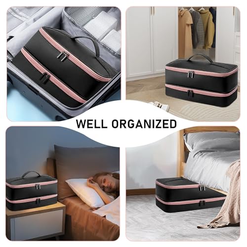 Lockable Discreet Storage Bag with Password Locks and 4 Bonus Organizer Bags