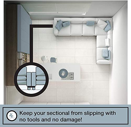 Universal Sectional Sofa Connectors 4 Pack - Straps for Modular Couches