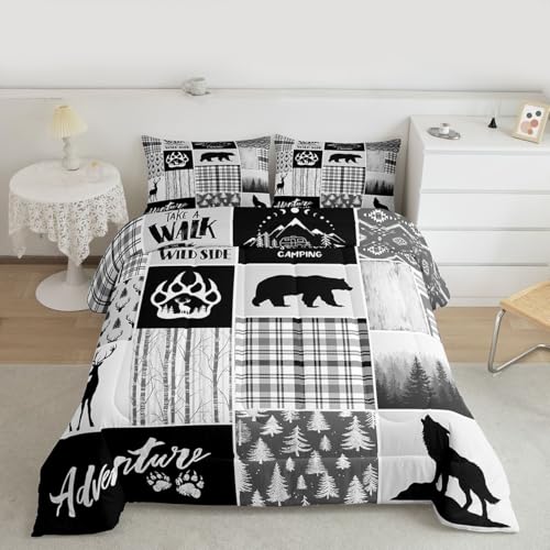 Manfei Adventure 03 Full Comforter Set - Pine Tree Kids & Adults Bedding, 79x90 duvet + 2 pillowcases