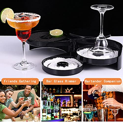 3-Tier Cocktail Glass Rimmer for Salt, Sugar, and Lime Juice