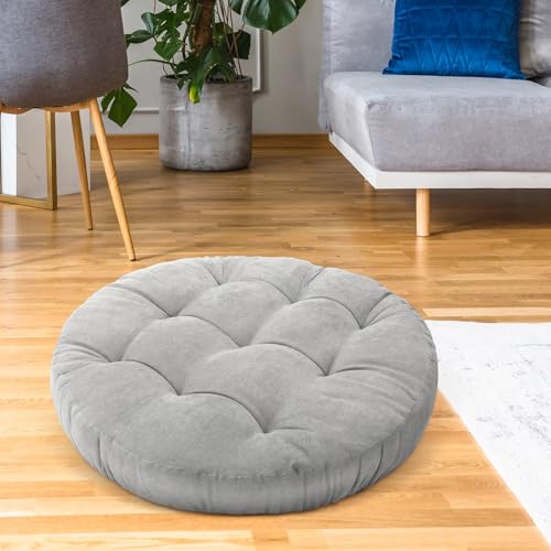 35-Inch Extra Large Round Floor Pillow, Thick Corduroy Meditation Cushion