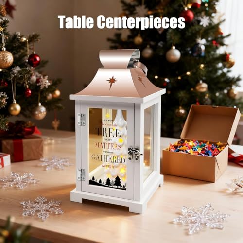 Light-Up Ceramic Christmas Tree Figurine - LED Holiday Tabletop Decor