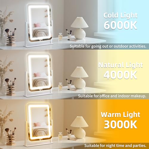 Vanity Mirror with Lights,13.1"×16.7"LED Makeup Mirror,Lighted