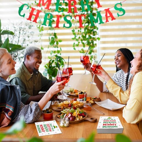 Elf Christmas Cocktail Napkins, 50 Pack - Buddy The Elf Funny Napkins (Variation: Muggins) - 5x5in