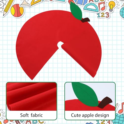 36-Inch Red Apple Tree Skirt for Back to School Classroom Decor