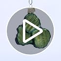 Pickle Chips Glass Christmas Ornament Hand-Painted Holiday Decoration