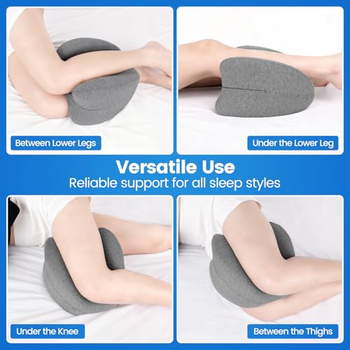 Ergonomic Knee Pillow for Side Sleepers - Memory Foam Support