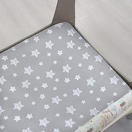 Moonsea Pack and Play Fitted Sheets 2 Pack - Soft Playard & Mini Crib Sheets